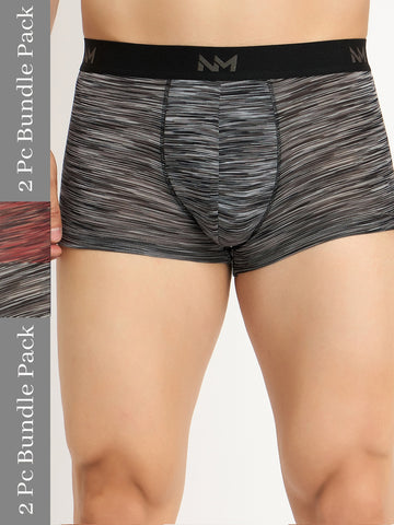 Neva Modal Gents pack of 2 Trunks elasticated waistband